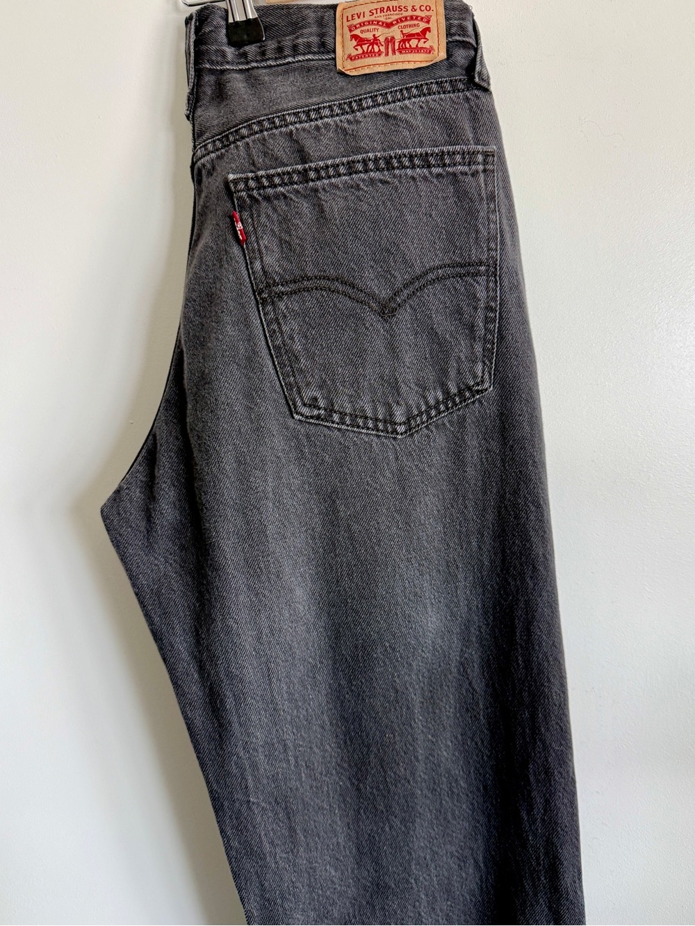 Levi's Charcoal Black Relaxed Straight Jeans